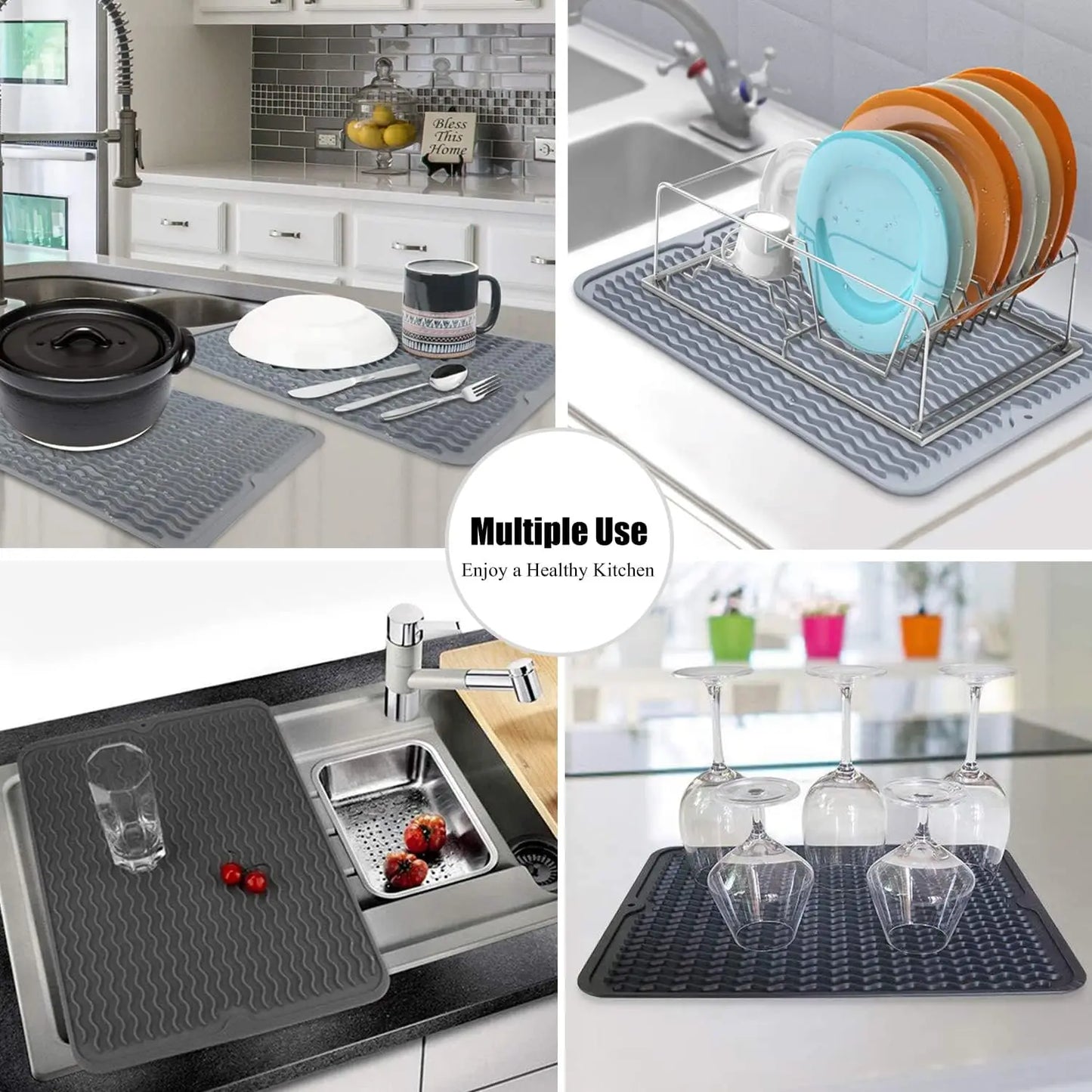 QuickDry Silicone Dish Drying Mat