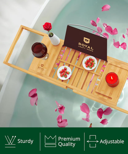 Classic Bamboo Bathtub Caddy