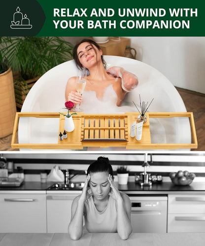 Classic Bamboo Bathtub Caddy