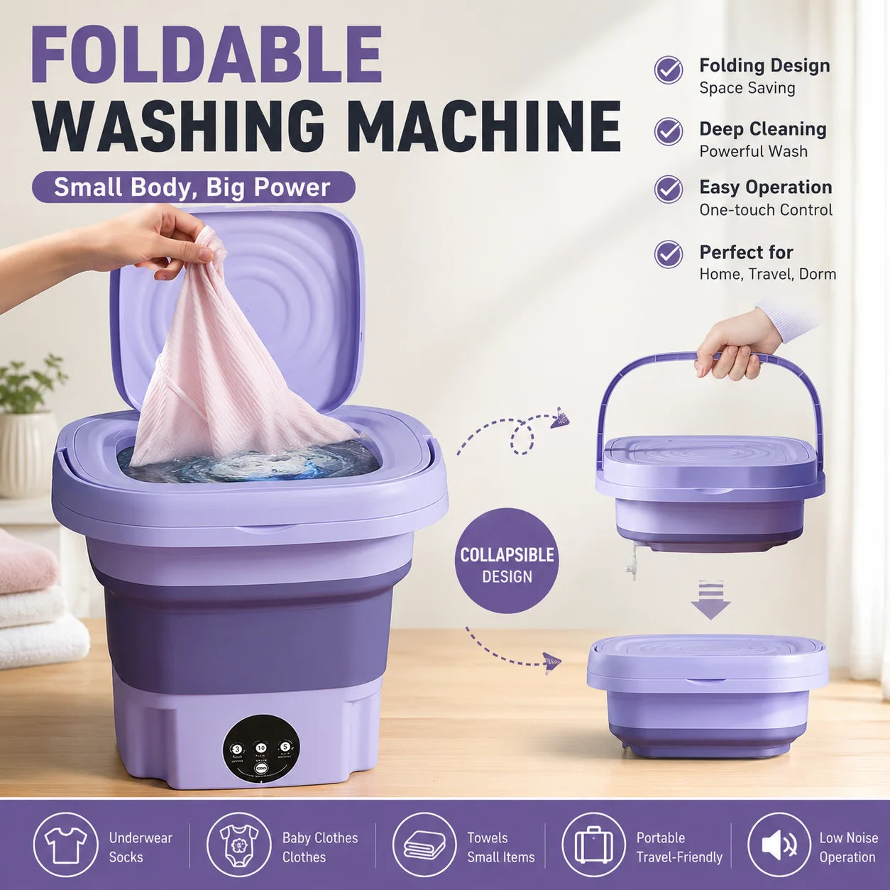 QuickFold Mini Washer
