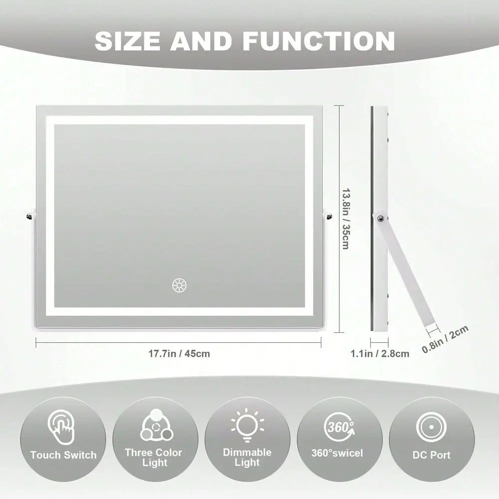 LumaPro Smart LED Grooming Mirror