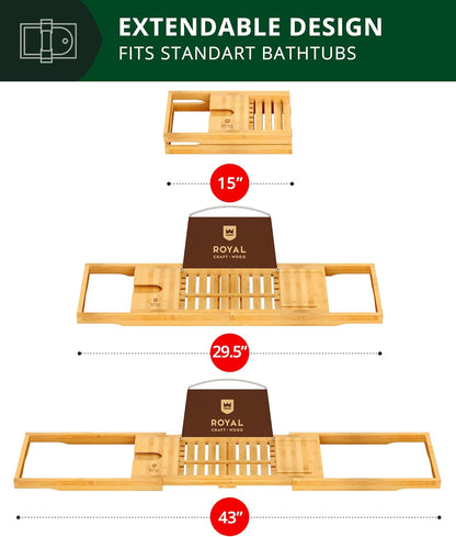 Classic Bamboo Bathtub Caddy