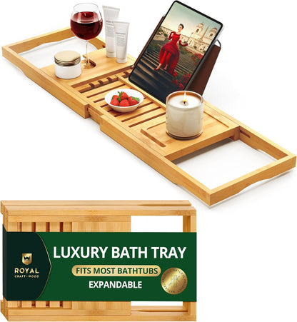 Classic Bamboo Bathtub Caddy