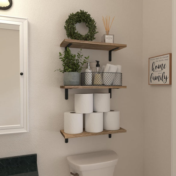 Rustic Wall Farmhouse Shelf Set