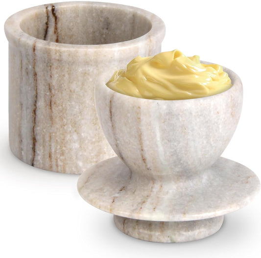 Marble Butter Crock Keeper